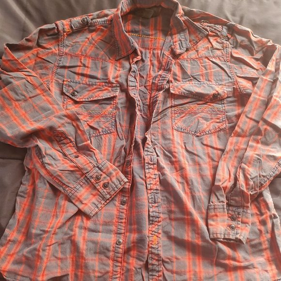 men large DECREE button up